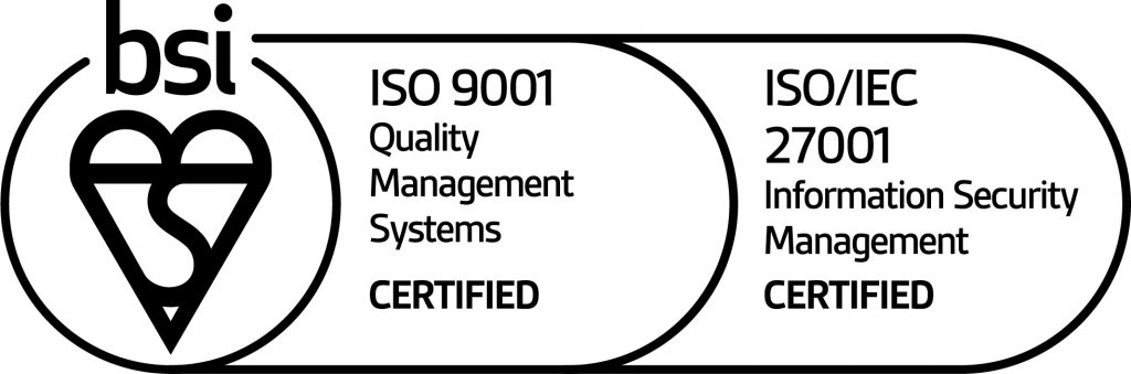 Logo de certification Iso 9001 and 27001
